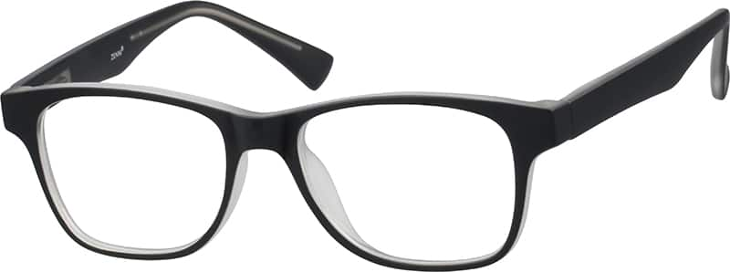 Angle view of Kids’ Square Glasses 2010421 in Black