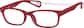 Angle view of Kid's Rectangle Glasses 2010518 in Red thumbnail