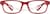 Front view of Kid's Rectangle Glasses 2010518 in Red thumbnail