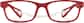 Front view of Kid's Rectangle Glasses 2010518 in Red thumbnail