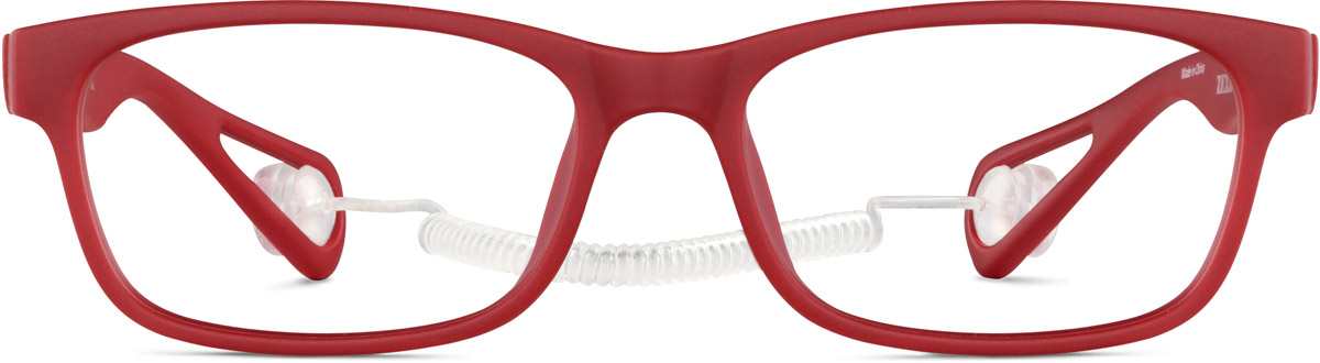Red Kid's Rectangle Glasses