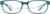 Front view of Kid's Rectangle Glasses 2010524 in Teal thumbnail