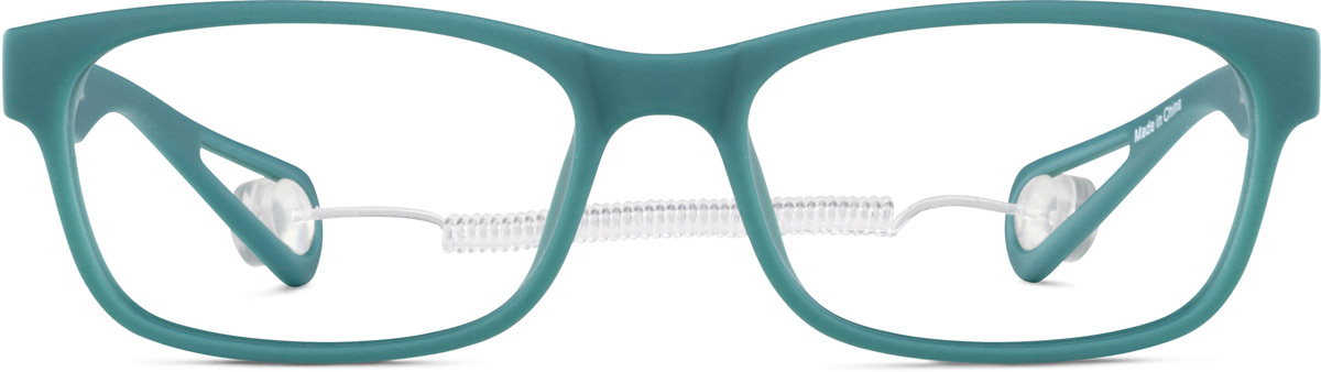 Teal Kid's Rectangle Glasses