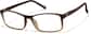 Angle view of Rectangle Glasses 2010615 in Brown thumbnail