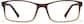 Front view of Rectangle Glasses 2010615 in Brown thumbnail