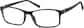 Angle view of Rectangle Glasses 2010621 in Black thumbnail