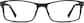 Front view of Rectangle Glasses 2010621 in Black thumbnail