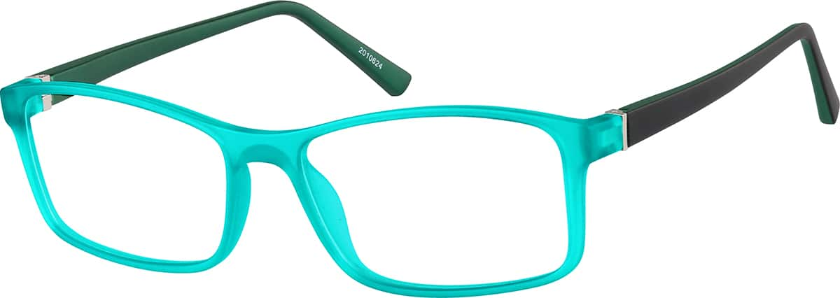 Angle view of Rectangle Glasses 2010624 in Turquoise