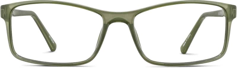 Olive Rectangle Glasses