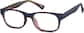 Angle view of Kids' Rectangle Glasses 2010916 in Blue thumbnail