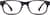 Front view of Kids' Rectangle Glasses 2010916 in Blue thumbnail