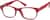 Angle view of Kids' Rectangle Glasses 2010918 in Red thumbnail