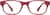 Front view of Kids' Rectangle Glasses 2010918 in Red thumbnail