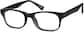 Angle view of Kids' Rectangle Glasses 2010921 in Black thumbnail