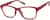 Angle view of Kids' Square Glasses 2011018 in Red thumbnail