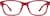 Front view of Kids' Square Glasses 2011018 in Red thumbnail