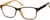 Angle view of Kids' Square Glasses 2011021 in Black thumbnail