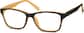 Angle view of Kids' Square Glasses 2011021 in Black thumbnail