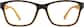 Front view of Kids' Square Glasses 2011021 in Black thumbnail