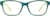 Front view of Kids' Square Glasses 2011024 in Green thumbnail