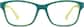Front view of Kids' Square Glasses 2011024 in Green thumbnail