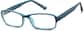 Angle view of Kids’ Rectangle Glasses 2011116 in Blue thumbnail