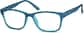 Angle view of Kids’ Rectangle Glasses 2011816 in Blue thumbnail