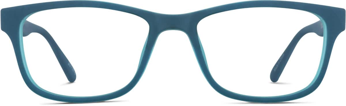 Front view of Kids’ Rectangle Glasses 2011816 in Blue