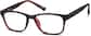 Angle view of Kids’ Rectangle Glasses 2011821 in Black thumbnail