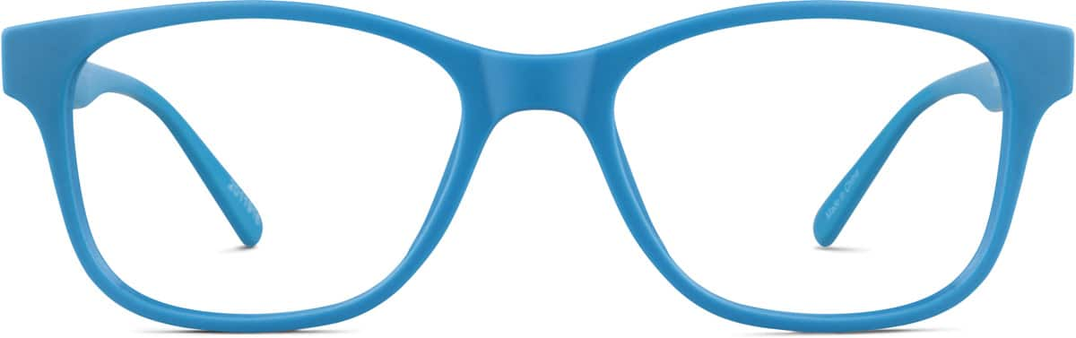 Front view of Kids' Square Glasses 2011916 in Sky