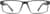 Front view of Rectangle Glasses 2012412 in Dark Gray thumbnail