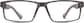 Front view of Rectangle Glasses 2012412 in Dark Gray thumbnail