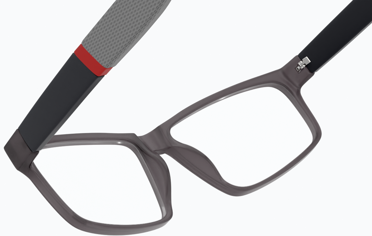See-through view of Rectangle Glasses 2012412 in Dark Gray thumbnail