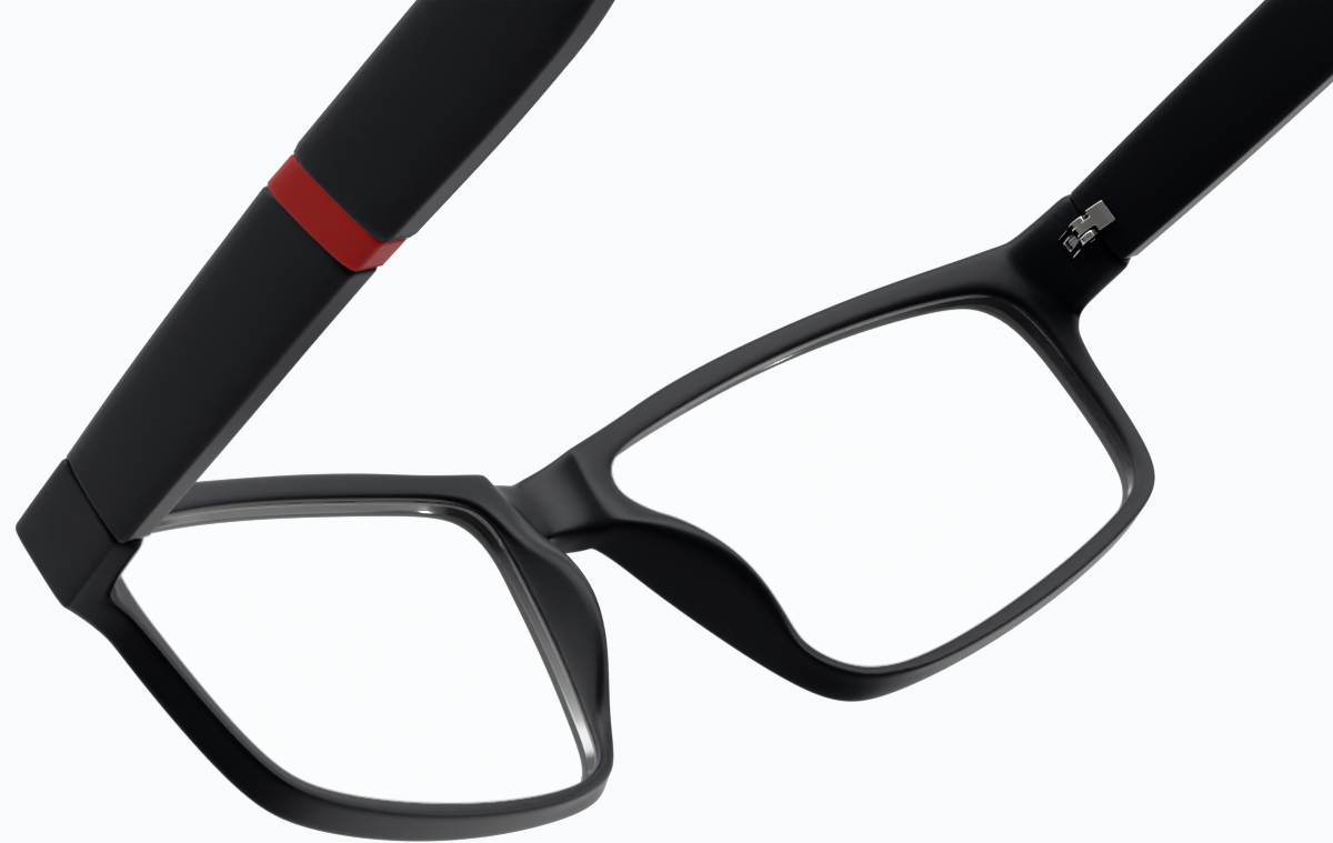 See-through view of Rectangle Glasses 2012421 in Black thumbnail