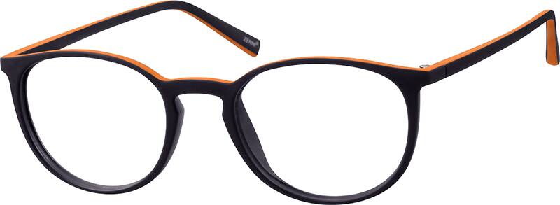 Angle view of Round Glasses 2013721 in Black