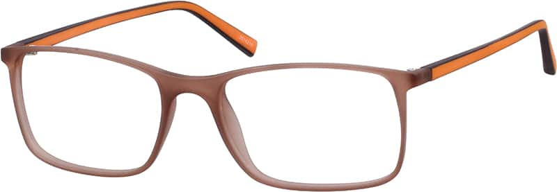 Angle view of Square Glasses 2014215 in Brown