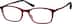 Rectangle Glasses 2015018 in Red