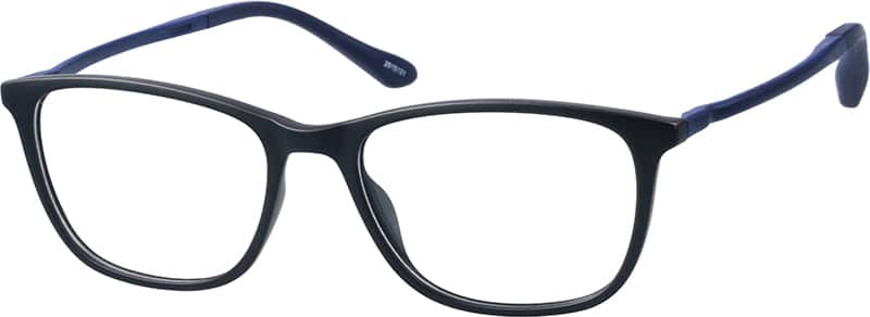 Angle view of Rectangle Glasses 2015121 in Black