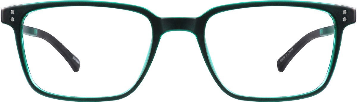 Green Rectangle Glasses