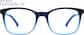 Front view of Square Glasses 2016216 in Blue thumbnail