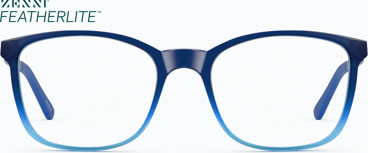 Front view of Square Glasses 2016216 in Blue thumbnail