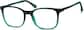 Angle view of Square Glasses 2016224 in Green thumbnail