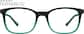 Front view of Square Glasses 2016224 in Green thumbnail