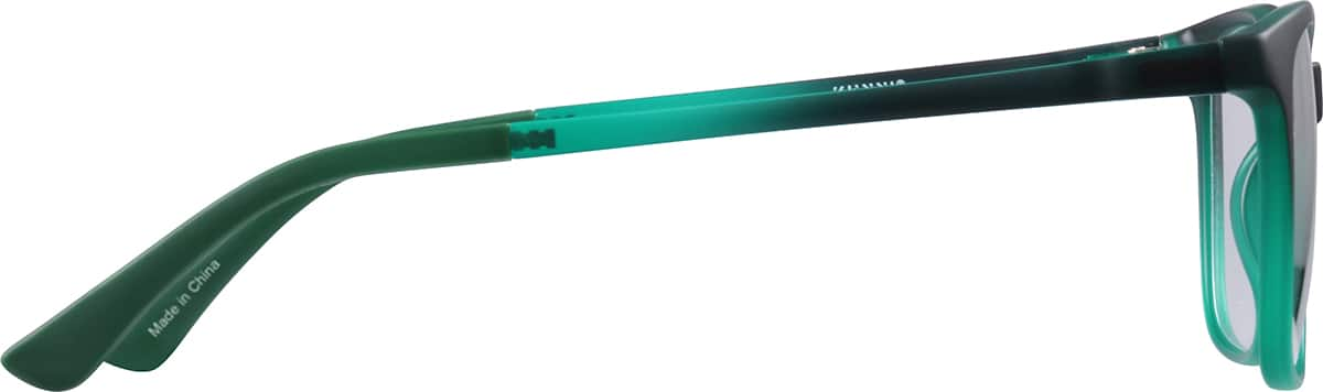 Side view of Square Glasses 2016224 in Green