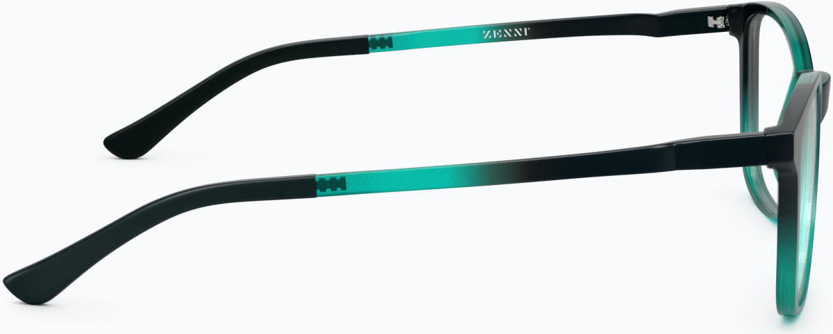 Side view of Square Glasses 2016224 in Green thumbnail