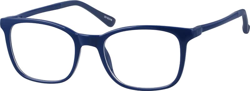 Angle view of Square Glasses 2016316 in Blue