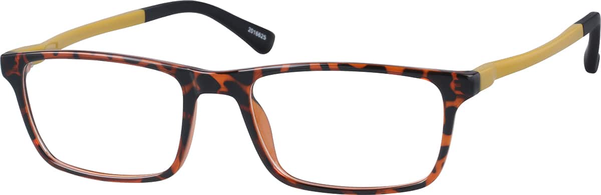 Angle view of Rectangle Glasses 2016625 in Tortoiseshell