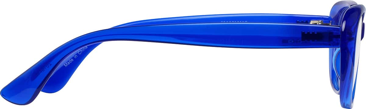 Side view of Oval Glasses 2016716 in Electric Blue