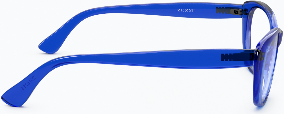 Side view of Oval Glasses 2016716 in Electric Blue thumbnail