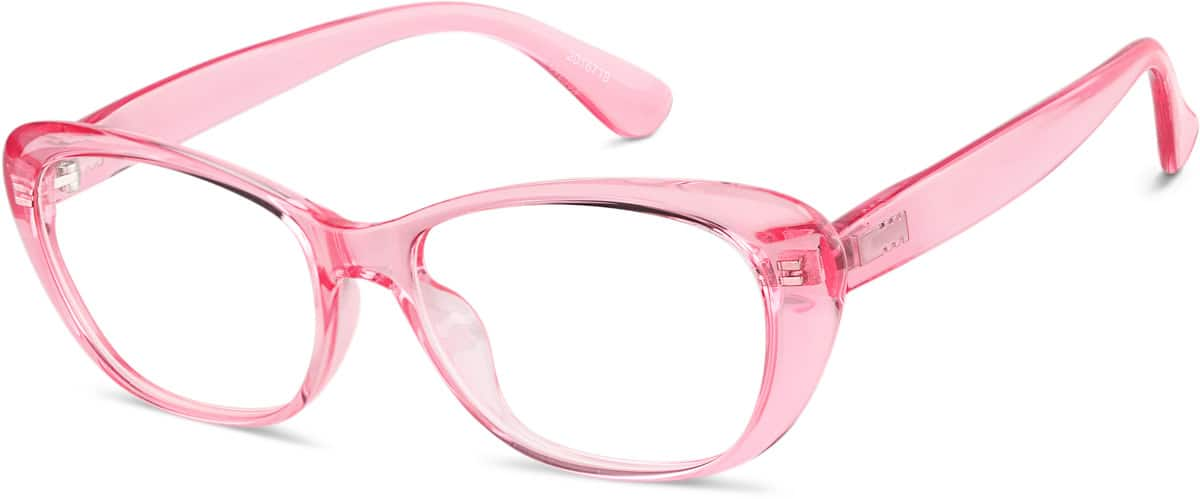 Angle view of Oval Glasses 2016719 in Electric Pink